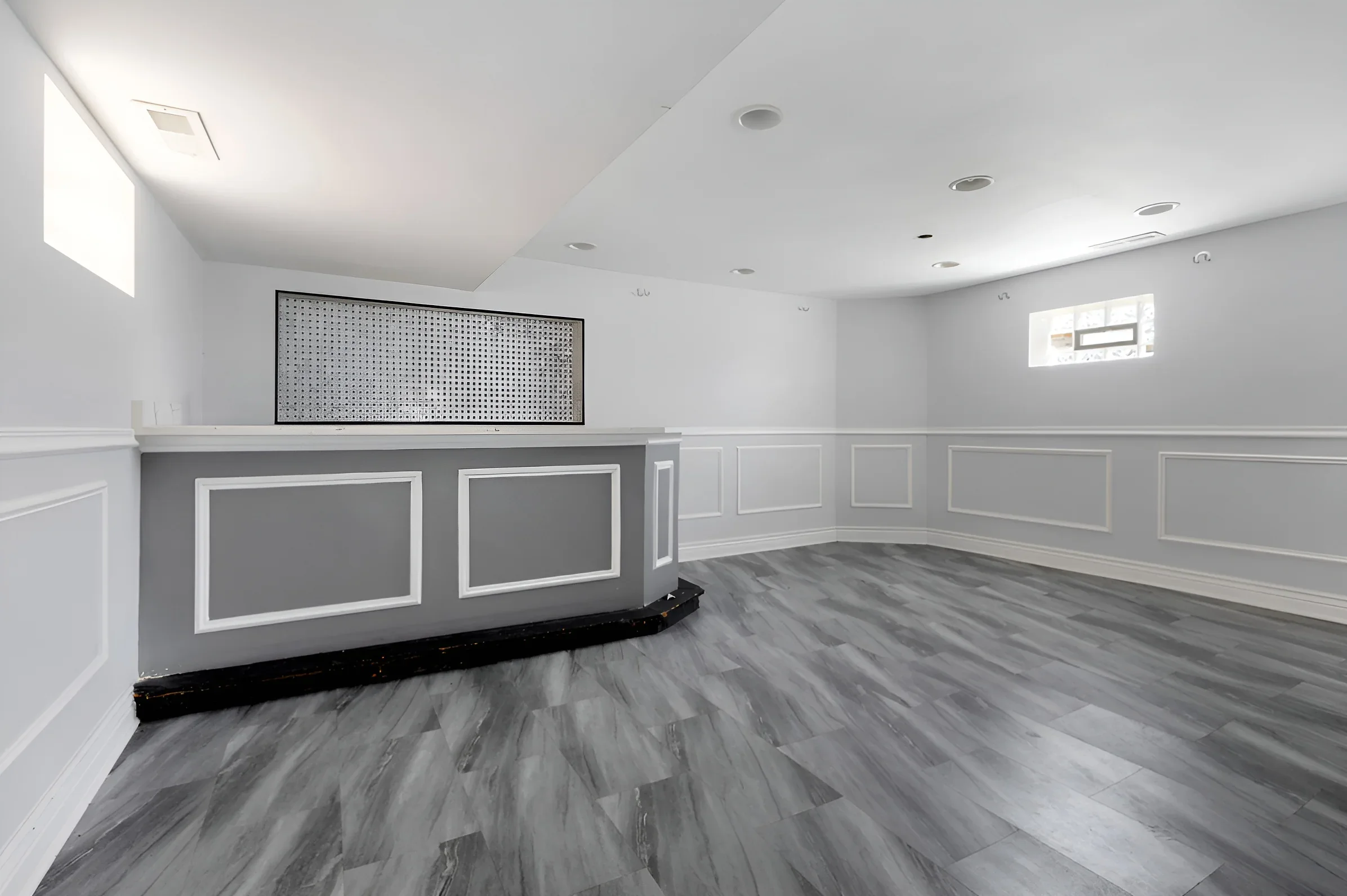 Basement wet bar, detail view