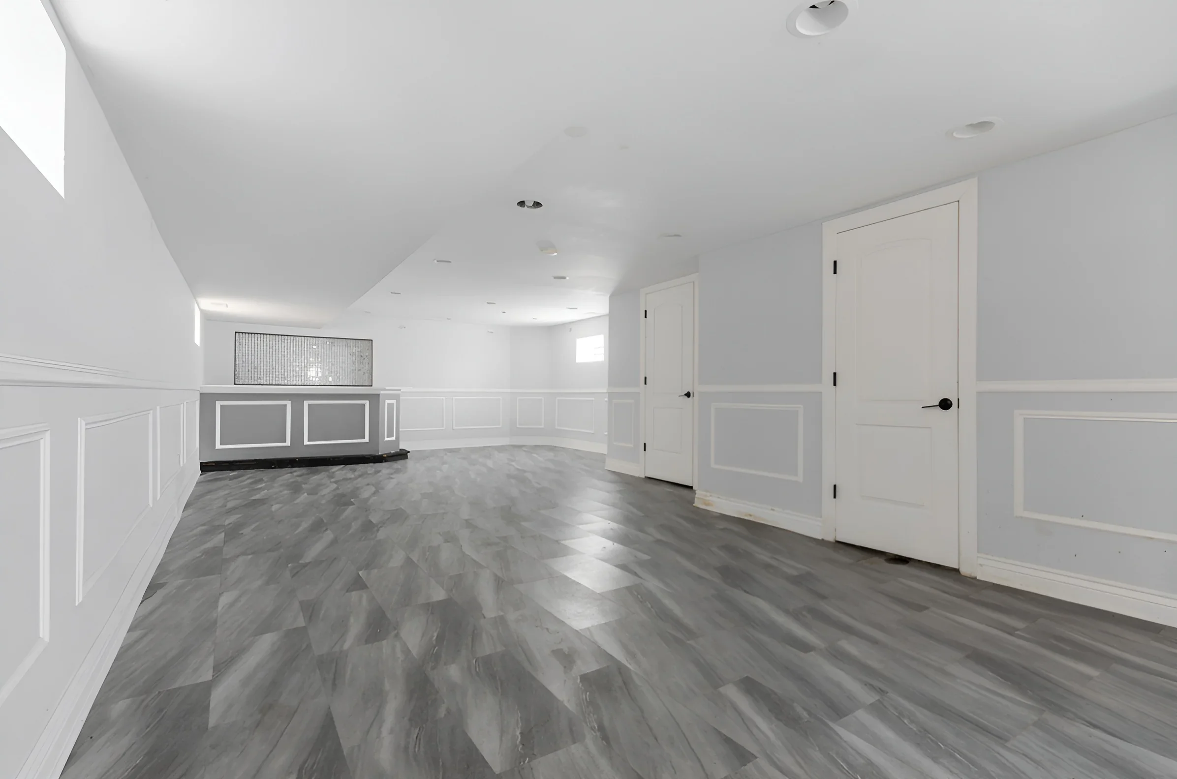 Finished basement family room